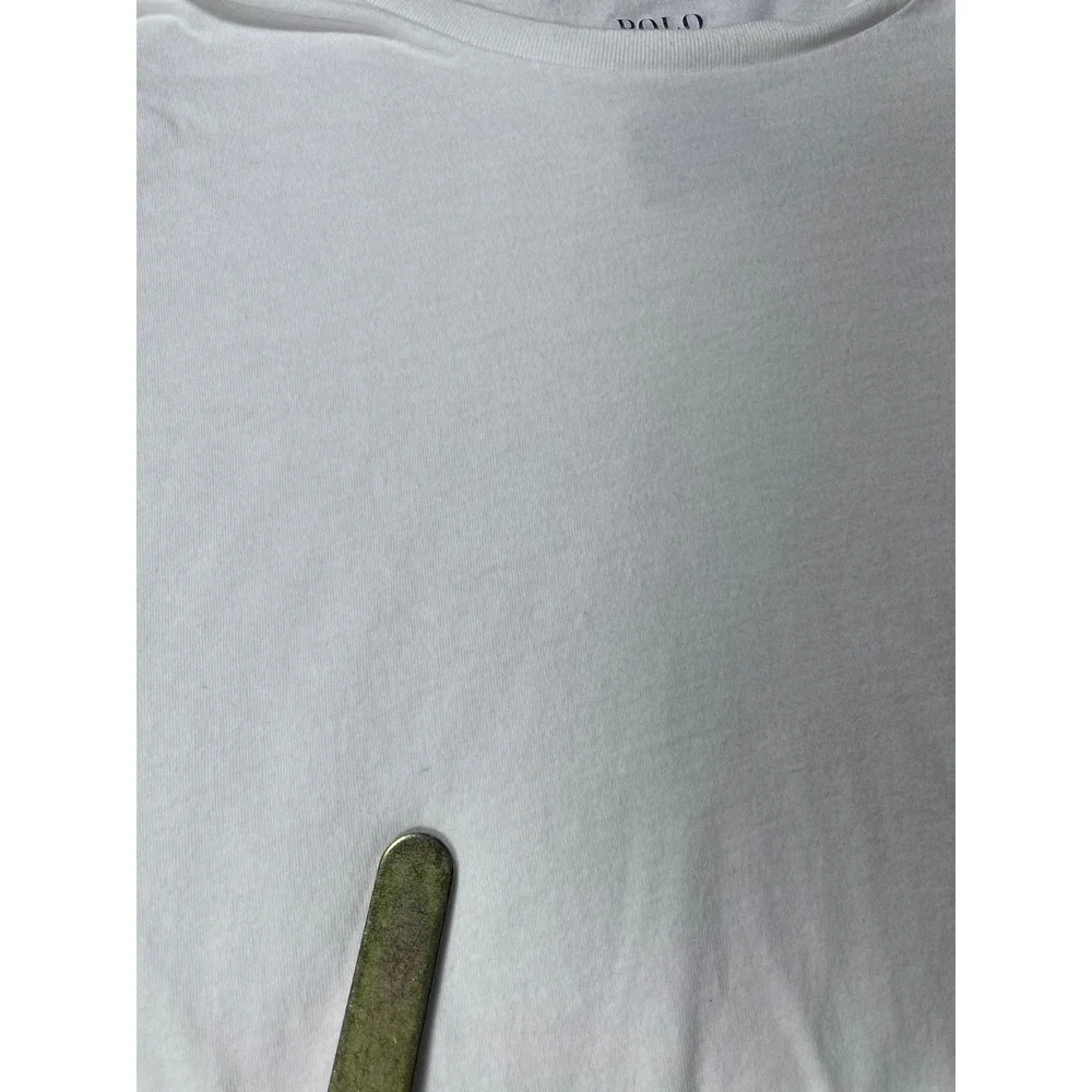 Polo Ralph Lauren T Shirt Men XL White Slim Fit Pony Logo Short Sleeve Cotton
